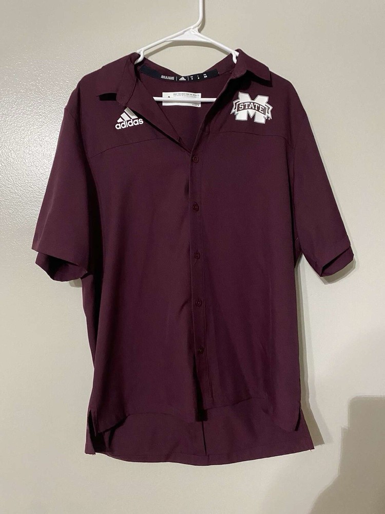 Adidas Mississippi State Men's Size M Full Button Polo