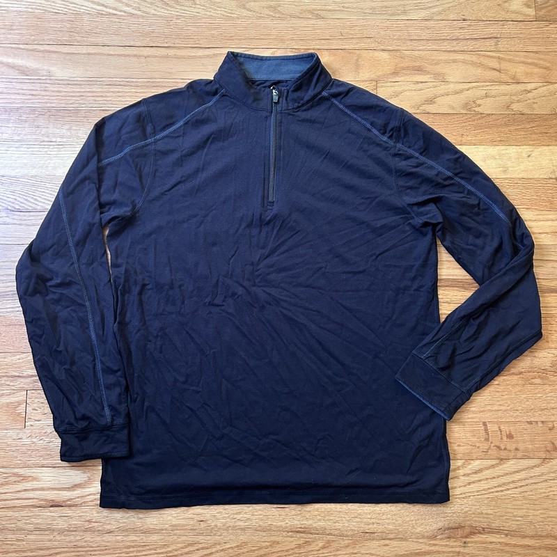 TASC Performance Carrollton Lightweight Black 1/4 Zip Pullover Medium M gallery