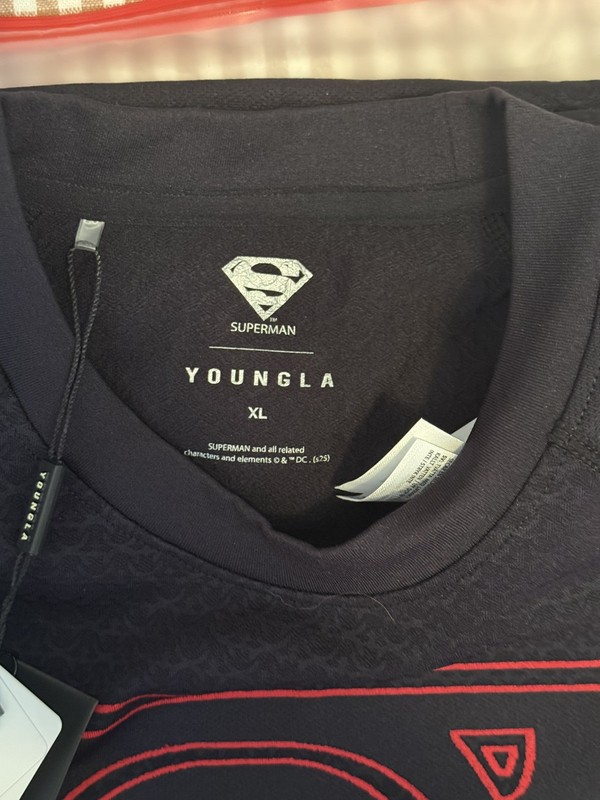 YOUNGLA - 4117 - SUPERMAN COMPRESSION TEES - BLACK/Red - XL gallery