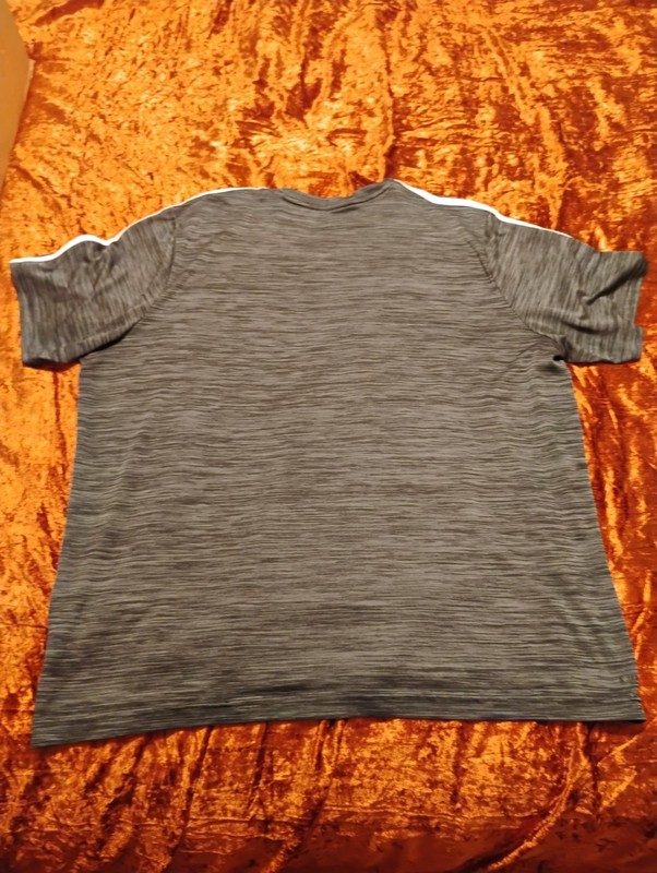 Adidas Areoready Mens Athletic Short Sleeve Shirt With Grey Black Melange Color gallery