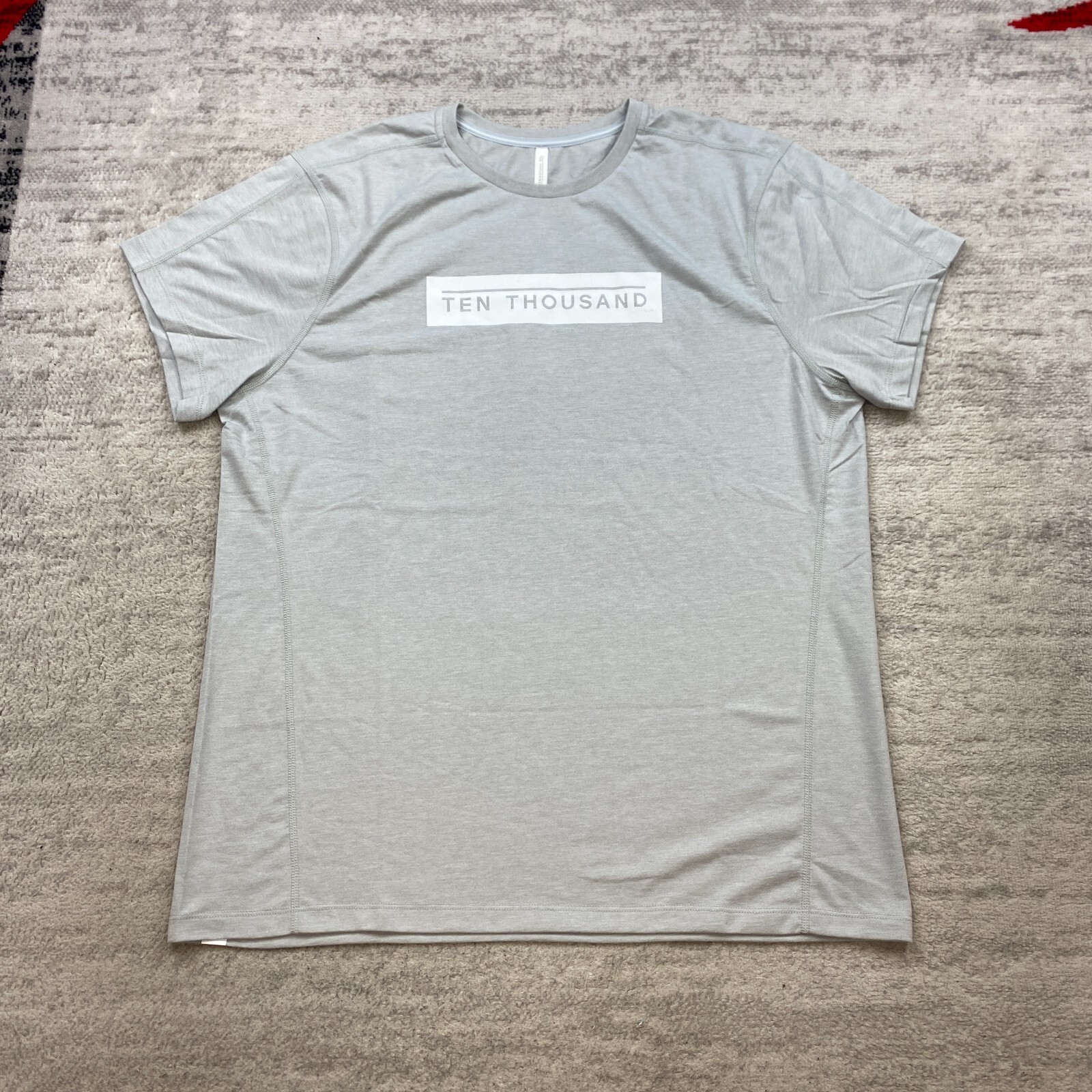 Ten Thousand Durable Shirt 2XL XXL Gray Performance Spellout Casual Hiker Mens gallery