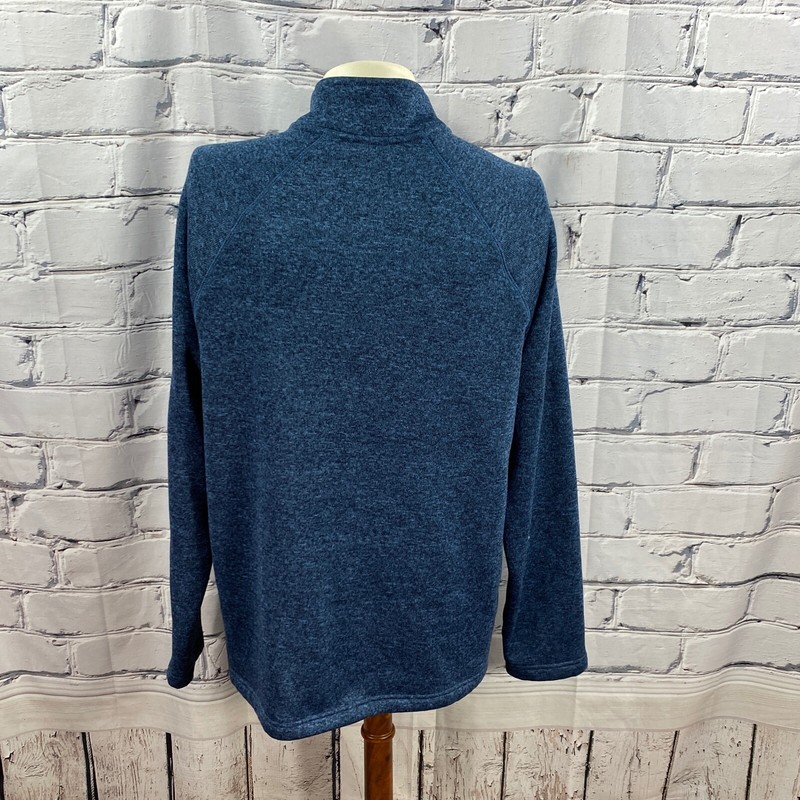Eddie Bauer Men's Pullover 1/2 Zip Fleece Lined 100% Polyester Blue Sweater XL gallery