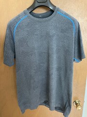 Lululemon Metal Vent Tech Men’s Short Sleeve Shirt – Black/Beaming Blue XL