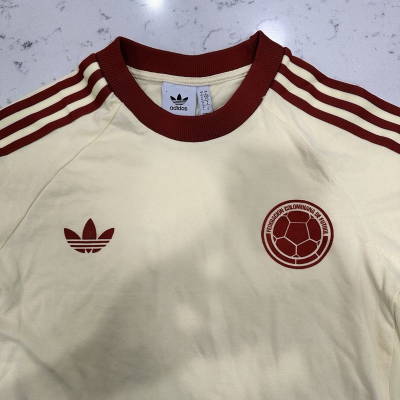 Adidas Mens Federacion Colombiana De Futbol Basic T-Shirt Light Yellow Large gallery