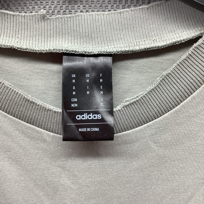 Adidas Basketball Shirt Mens Med. Oversized Sleeveless Heavyweight Big Logo Gray gallery
