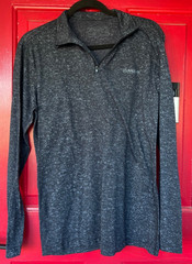 Magellan Outdoor Long Sleeve Pull Over Zip Up Grey Mens Small Adventure Gear