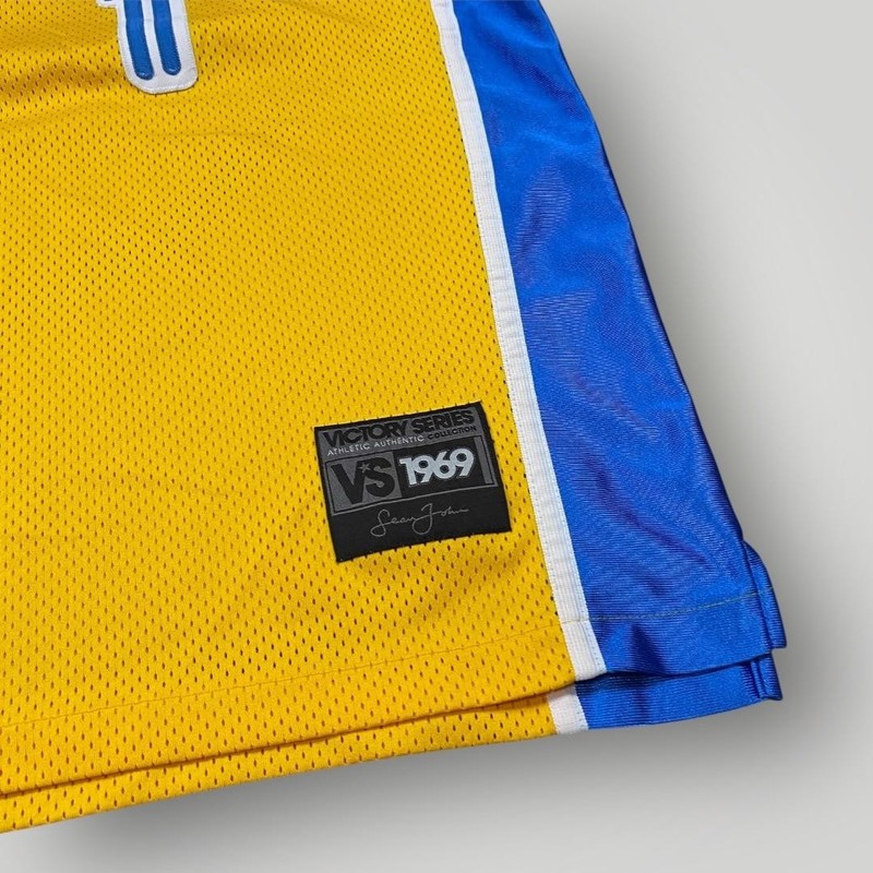 Sean John Shirt Mens XL Yellow Blue Victory Series VS 1969 Basketball Jersey gallery
