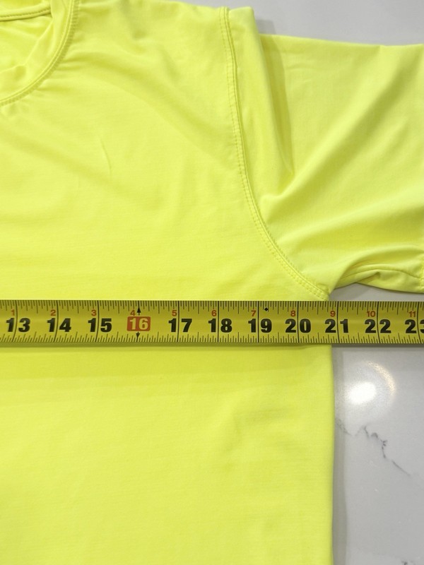 Neon Yellow Athletic Light-Weight Short Sleeve T-Shirt Mens Size Small gallery