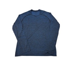 Lululemon Metal Vent Tech Long Sleeve Shirt Blue Black Space Dye Mens L