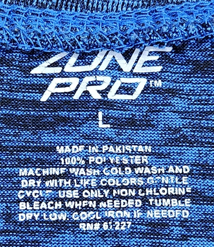 Zone Pro Activewear Shirt Mens Sz Large, Lightweight, Stretch, Quick Dry, Blue gallery