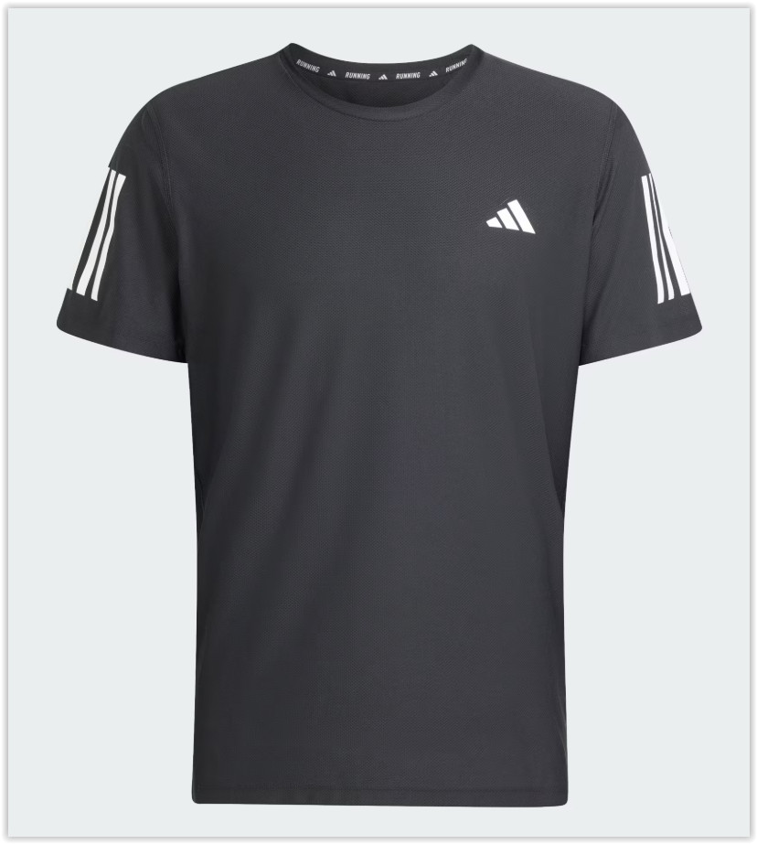 NWT adidas Mens Own the Run B Tee Running Lightweight Reflective Black IN1500 XL gallery