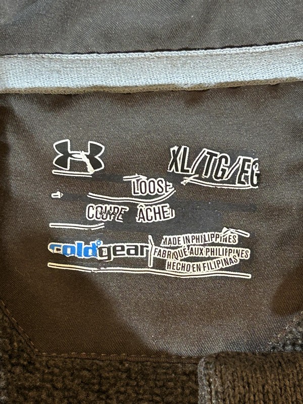 Under Armour Sweater Mens XL Gray ColdGear Specialist Storm Fleece Pullover Golf gallery