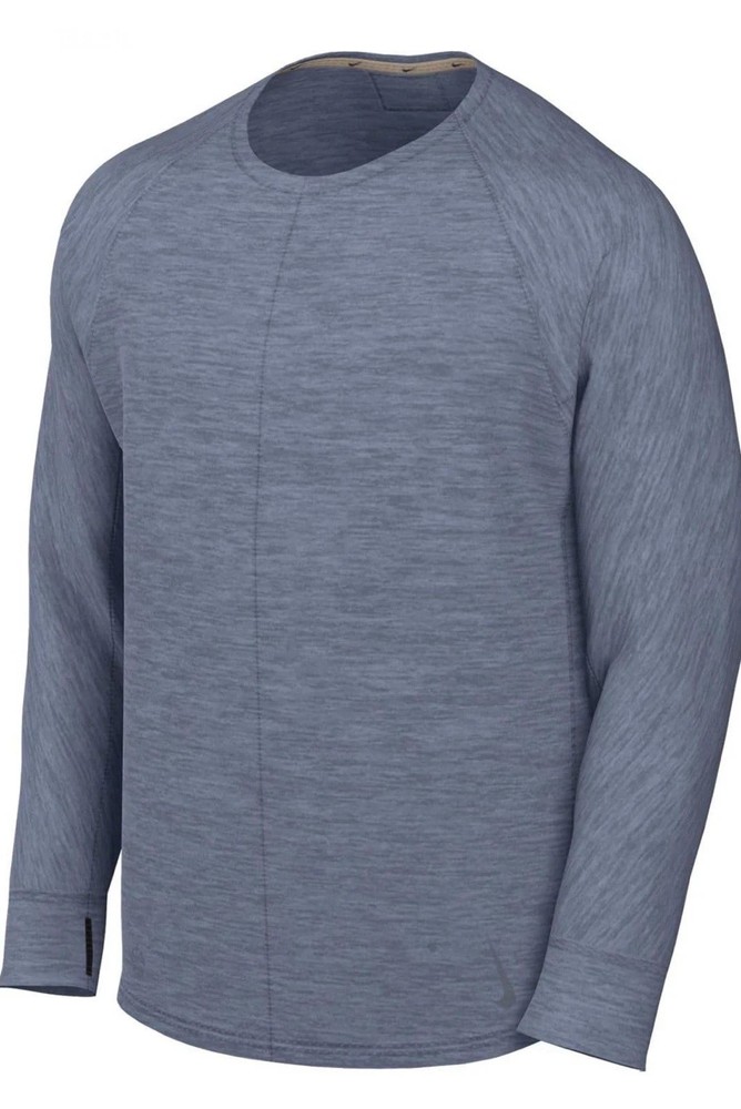 NWT Nike Yoga Long Sleeve Shirt Men’s Size L Dri-FIT Crew Blue FB7775-437