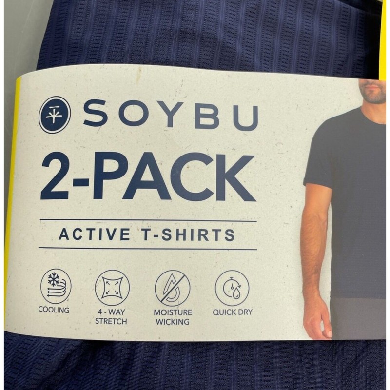SOYBU Men's 2Pack Active TShirtsCooling 4 Way Stretch MoistureWicking QuickDry S gallery