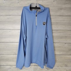 Pebble Beach Performance Quarter Zip Pullover Mens Large Blue Long Sleeve Golf