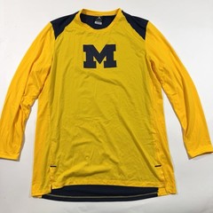 Jordan Michigan Wolverines Long Sleeve Shooting Shirt Size Large NCAA