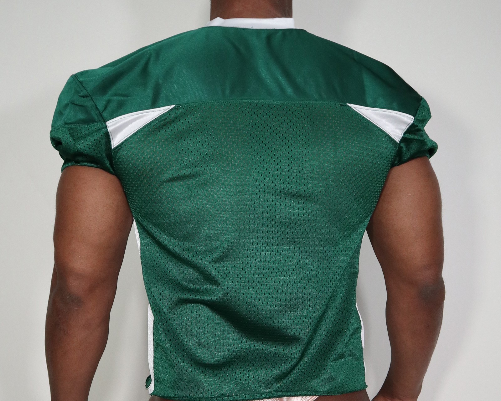 MEN'S DARK GREEN MESH FOOTBALL SHIRT (CUT HEM) MEDIUM gallery