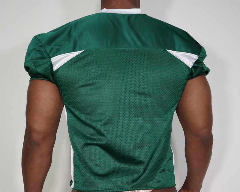 MEN'S DARK GREEN MESH FOOTBALL SHIRT (CUT HEM) MEDIUM gallery