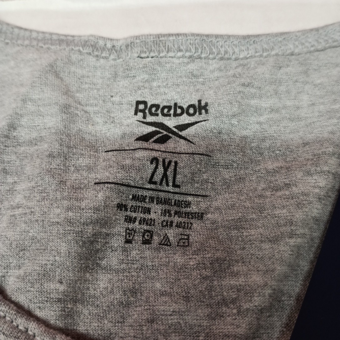 Reebok Tank Top Men's 2XL XXL Gray Training GS Vector Tank T-Shirt Cotton Blend gallery