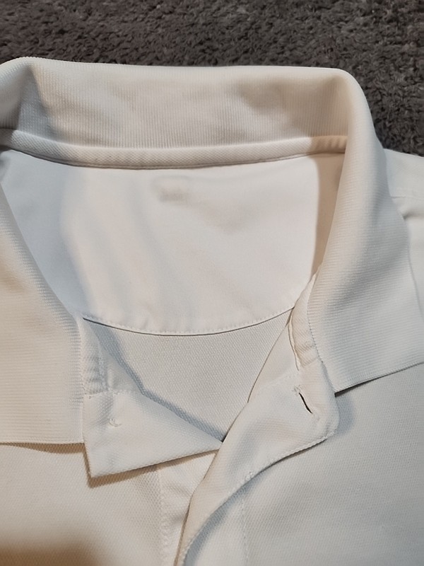 Greg Norman Golden Bear Logo White Golf Lightweight Polo Shirt Mens 2XL gallery