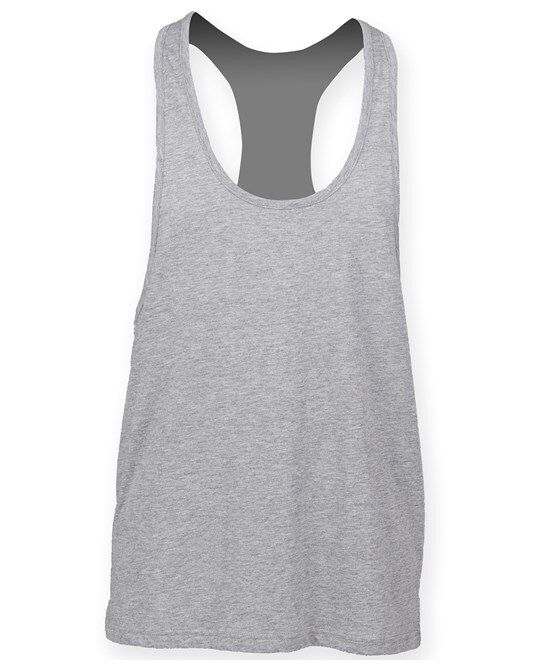 Personalised Custom SKINNIFIT Muscle vest Text Logo Plain Tank Gym Sports SF236 gallery
