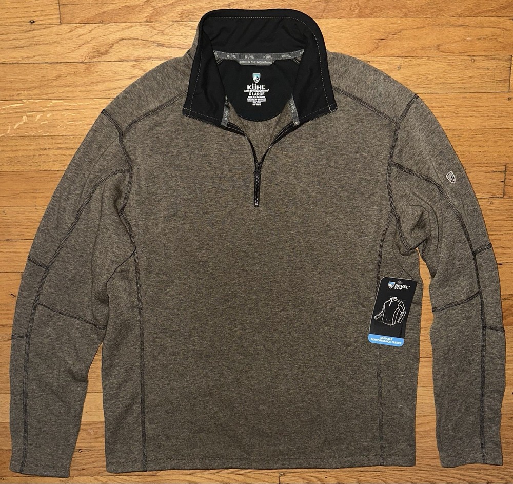 Kuhl Revel 1/4 Zip Performance Fleece Men’s Size XL Oatmeal Brand New NWT