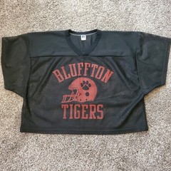 Vintage Russell Athletic Mesh Football Jersey Size L-XL Black USA Made Muscle