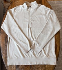 Lululemon Mens Engineered Warmth Size XL Ivory Quarter Zip