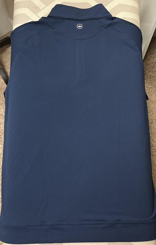 Peter Millar Crown Sport Blue Multi Stripe 1/4 Zip Pullover. 2XL gallery