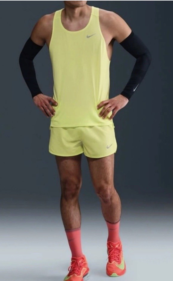 Nike Fast Dri-FIT Singlet Running Top Lemon FN4229-736 Mens Size Small gallery