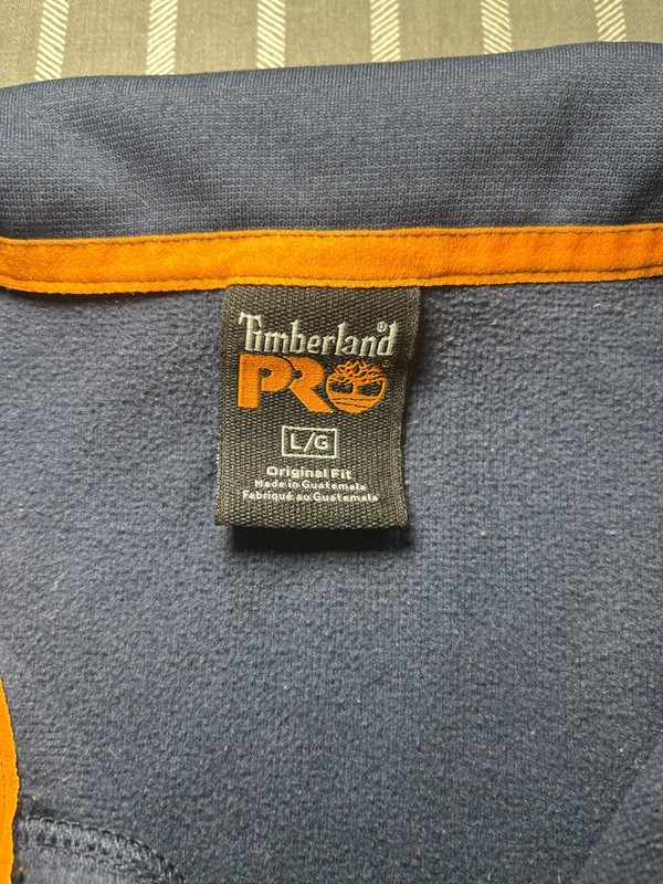 Timberland Pro Mens 1/4 Zip Pullover Black Mock Neck Long Sleeve Original Fit L gallery