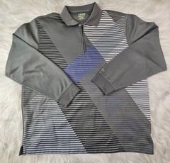 IZOD Mens Golf Quarter Zip Performance Long Sleeve Shirt – Gray – SZ(XL)