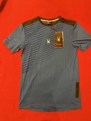 Spyder Active Shirt Men’s Size Small Blue With Pocket Short Sleeve Performance
