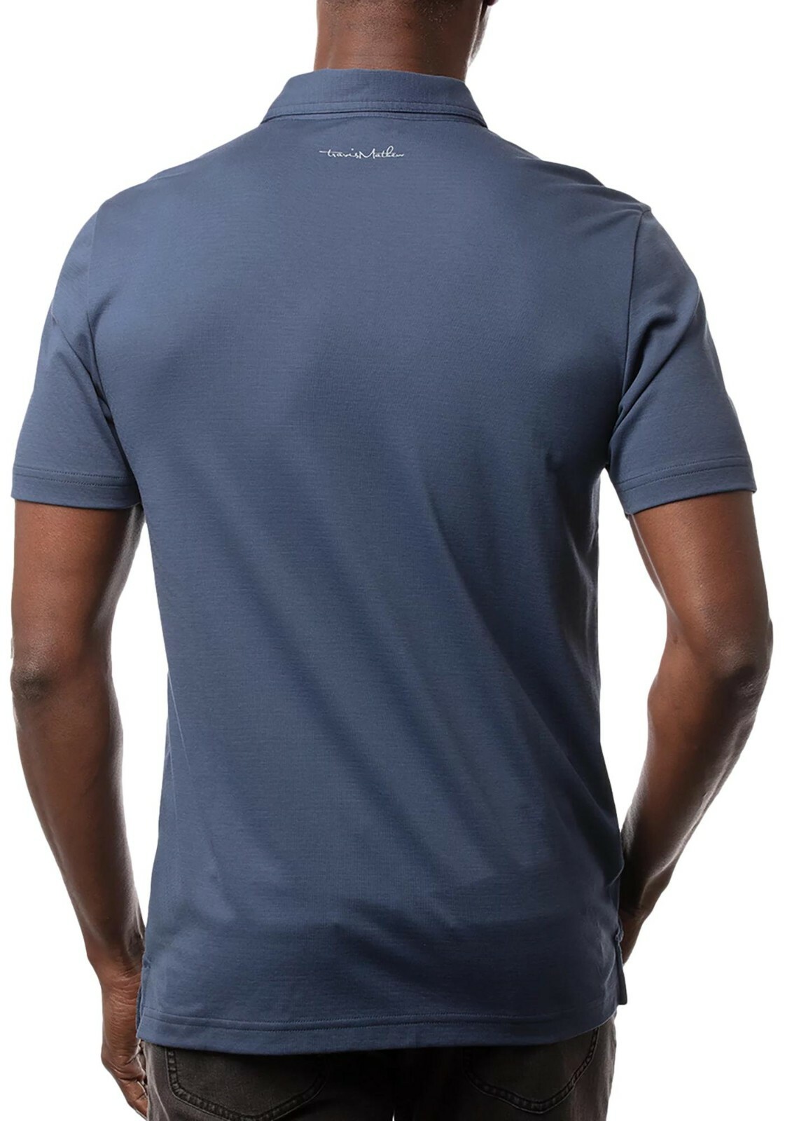 TravisMathew Men's Private Pool Golf Polo (Sargasso Sea) Retail $89 gallery