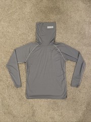 DR. SKIN Exercise Top Sz M Men’s Gray High Funnel Neck Long Sleeve Base Layer