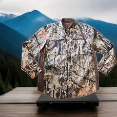 Game Winner Mossy Oak Camouflage Lightweight Microfiber L/S Shirt Mens Large