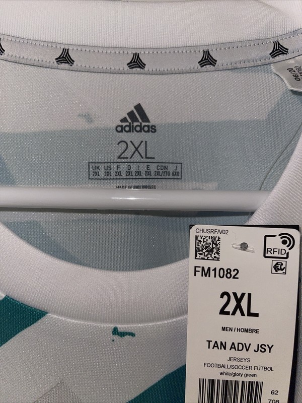 Adidas DNA Graphic No.10 Jersey FM1082 Soccer/FutBall White Glory Green 2XL gallery