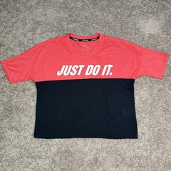 Nike Shirt Mens M Pink Dri-FIT Jersey Running Just Do It Colorblock Tagless