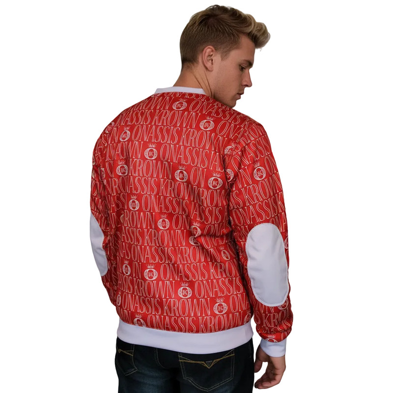 Onassis Krown Signature Monogram Pullover (Red/White) gallery