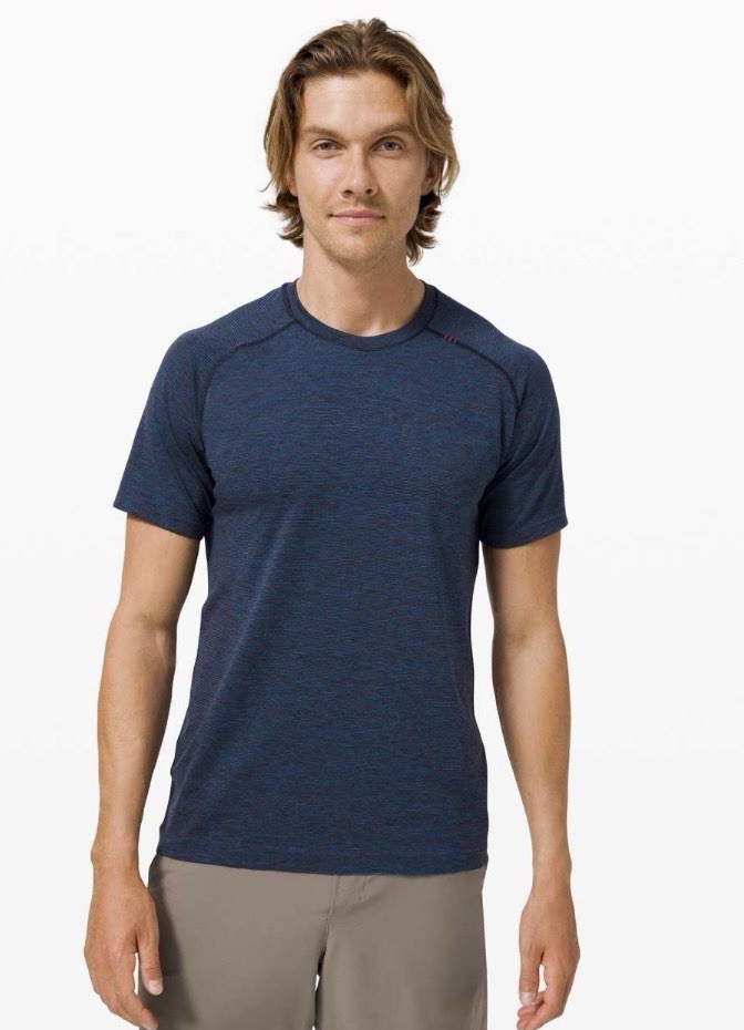 Lululemon Men’s Metal Vent Tech Short Sleeve 2.0 Shirt In Navy/Red Size Medium gallery