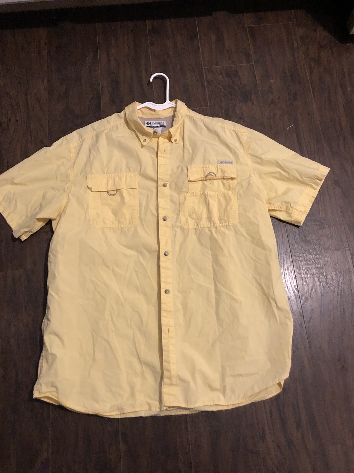 mens colombia light yellow Button Down Shirt Fishing/outdoor gallery