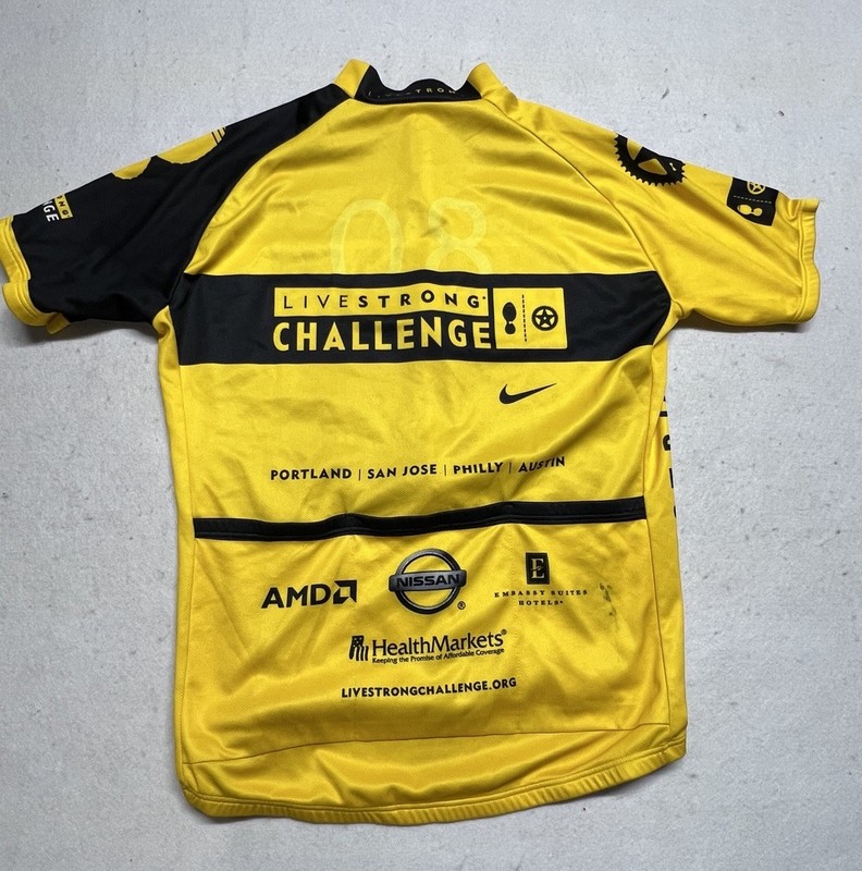 EUC MENS L L-4-50 NIKE LIVESTRONG CHALLENGE CYCLING JERSEY BIKING BIKE ARMSTRONG gallery