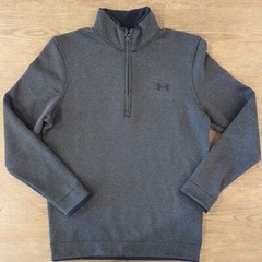 Under Armour Golf Cold Gear Storm Sweater Fleece 1/4 Zip-Grey Black Color-Size S