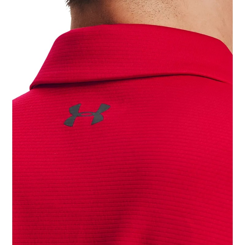UNDER ARMOUR Performance Tech Golf Polo Shirt sz XL X-Large Red Loose Fit gallery