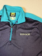 Body Glove Quarter Zip Mens XL Blue Workout Yoga Jogging