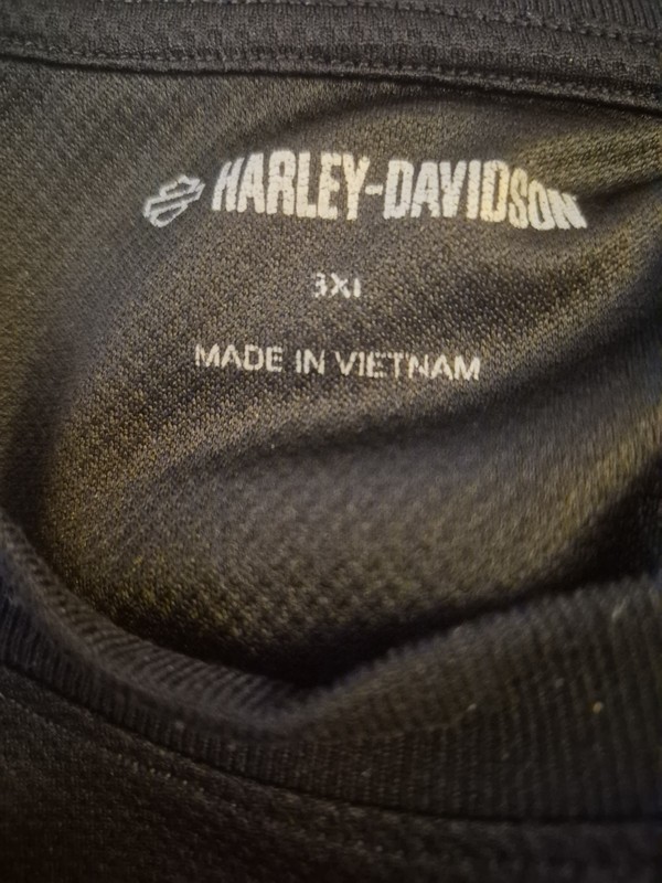 Harley-Davidson Racing Division Men's 3XL Long Sleeve Shirt Checkered Flag B80 gallery