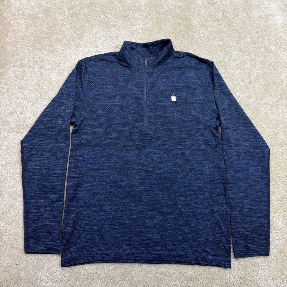 Lululemon Quarter Zip Mens Medium Blue McAurthor Golf Club Perfomance Pullover