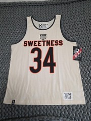 Roots Of Fight NEW Walter Payton Sweetness 34 Vintage White Tank Top Medium