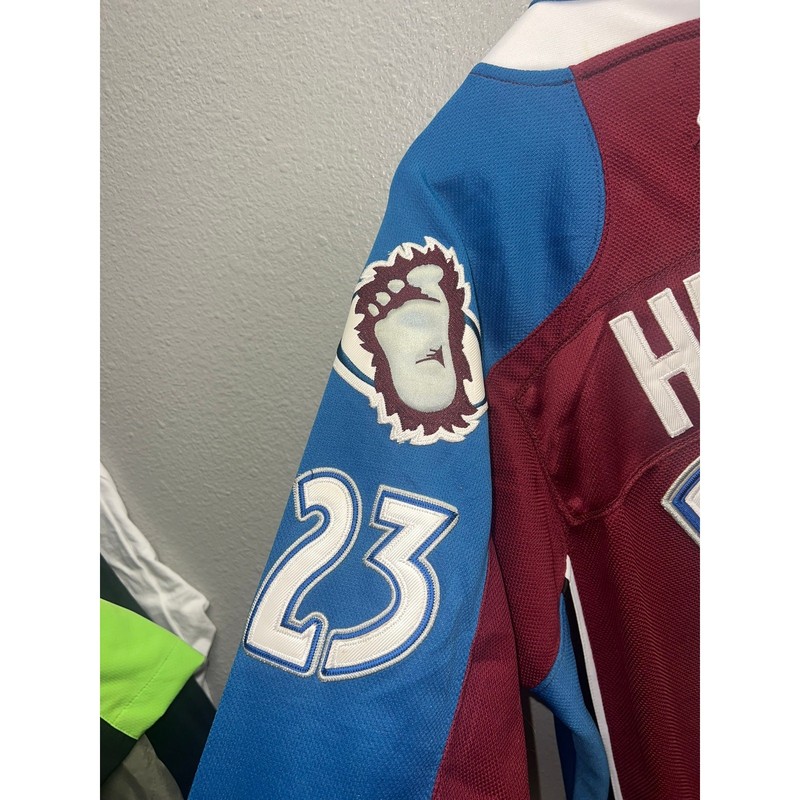 Vintage Colorado Avalanche Jersey Milan Hejduk NHL Hockey Footprint 50 VTG Large gallery