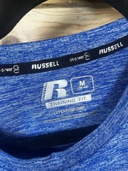 Russell Dri-Power 360 Training Fit Men’s Blue Heather Crew Tee M 38-40